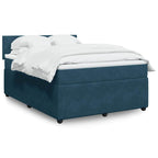 Cama box spring con colchón cuero sintético blanco 100x200 cm