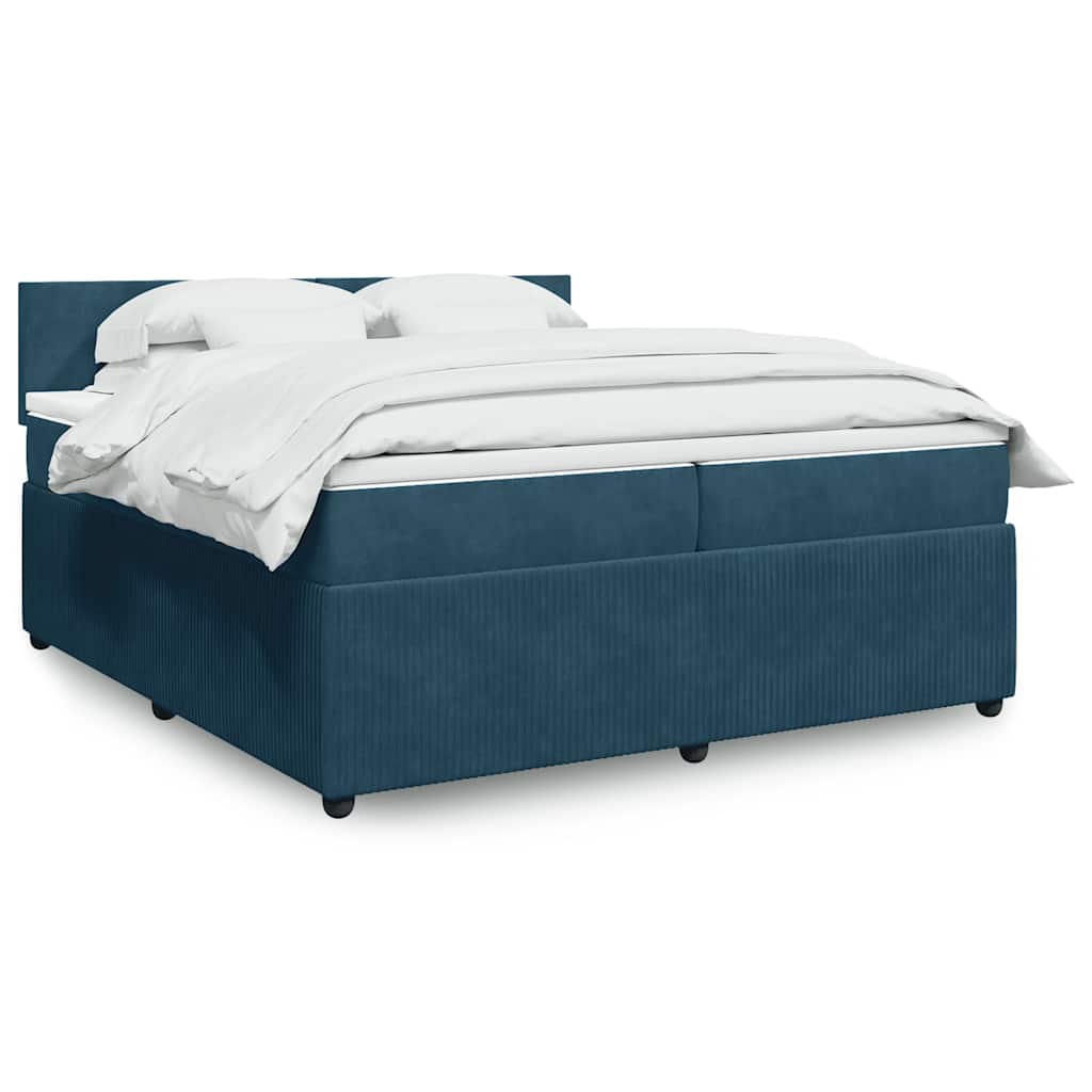 Cama box spring con colchón cuero sintético blanco 100x200 cm