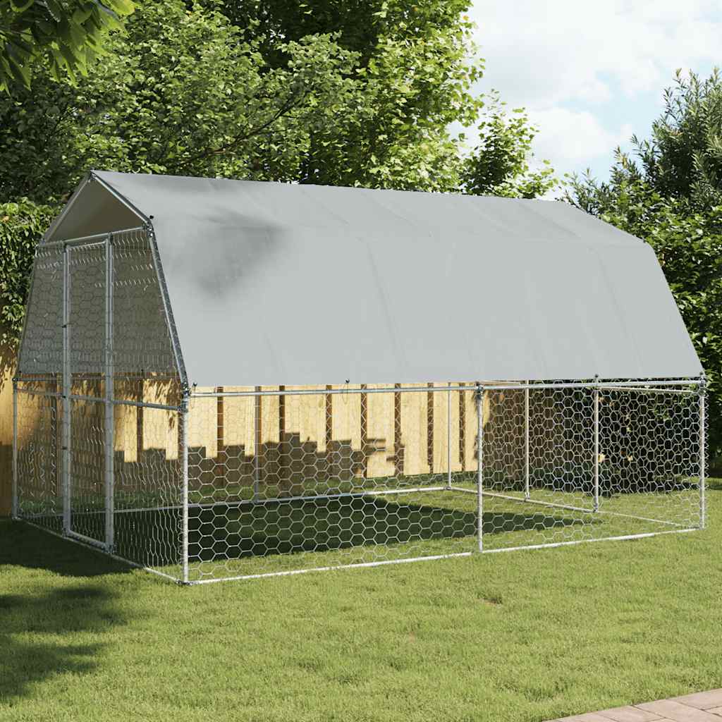 Jaula para perros con ruedas acero galvanizado negro