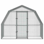 Jaula para pájaros con puerta acero galvanizado plateado
