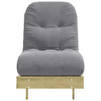 Futón sofá cama con colchón madera impregnada pino 60x206x11 cm