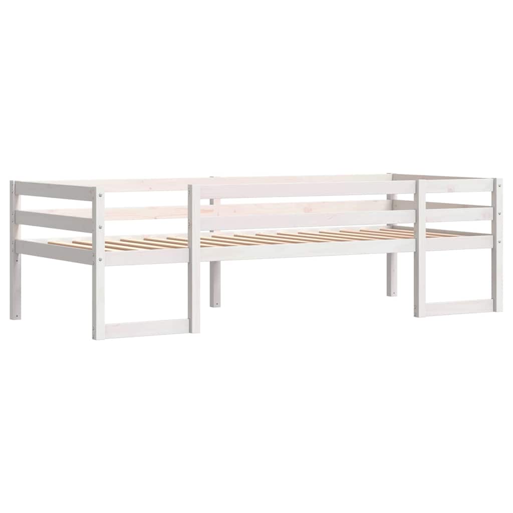 Estructura de cama de niños madera maciza pino blanco 75x190 cm
