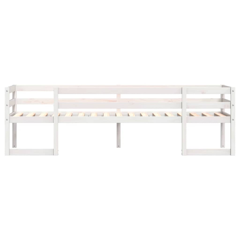 Estructura de cama de niños madera maciza pino blanco 75x190 cm