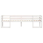 Estructura de cama de niños madera maciza pino blanco 75x190 cm