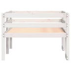 Estructura de cama de niños madera maciza pino blanco 75x190 cm
