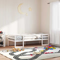Estructura de cama de niños madera maciza pino blanco 75x190 cm