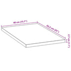 Encimera de cocina rectangular madera maciza roble