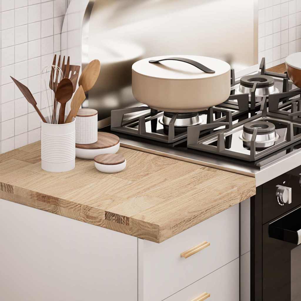 Encimera de cocina rectangular madera maciza roble
