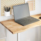 Rectangular solid wood light brown oak desk top
