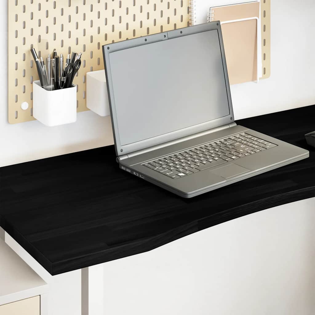 Rectangular solid oak desk board 100x50x2.5cm