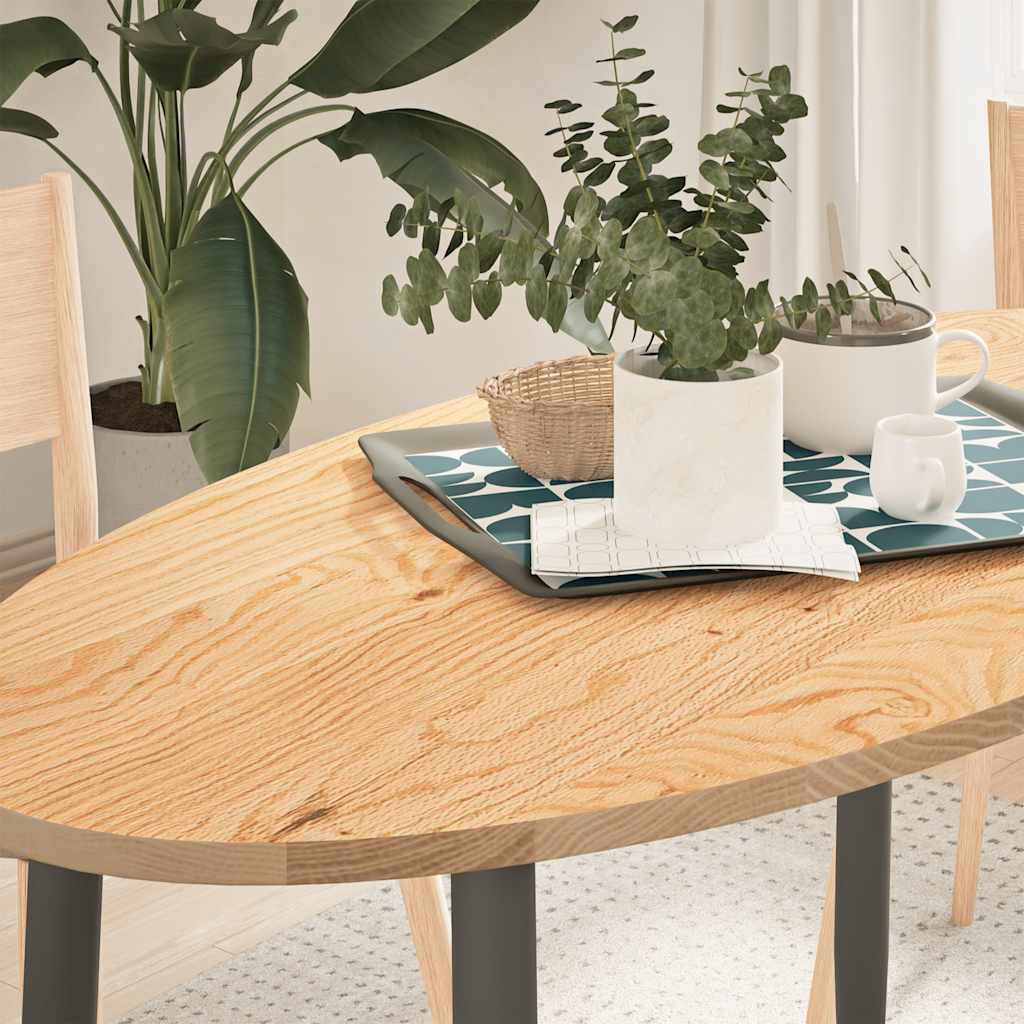 Tablero de mesa ovalado madera maciza de acacia 100x40x2,5 cm