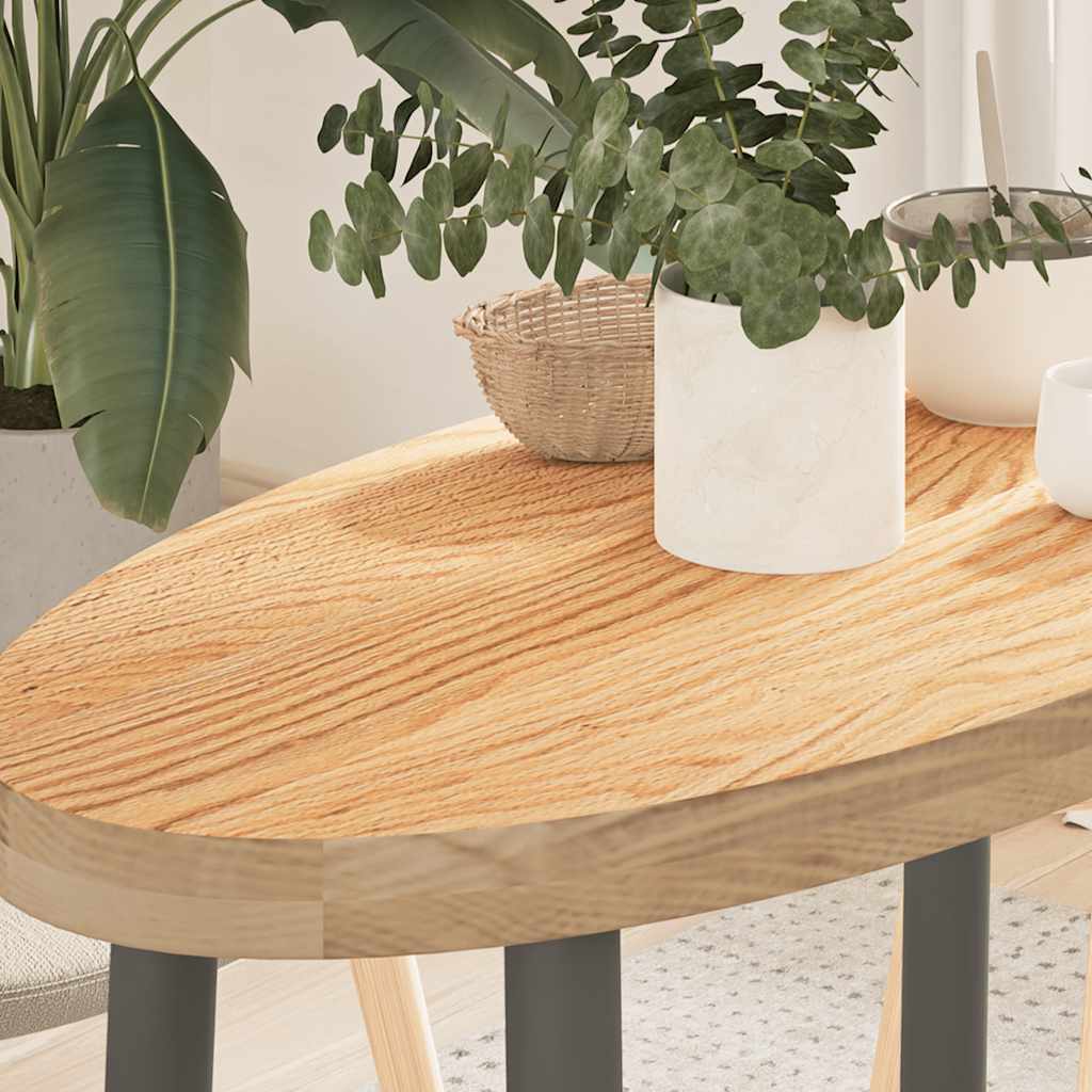 Tablero de mesa ovalado madera maciza de acacia 100x40x2,5 cm