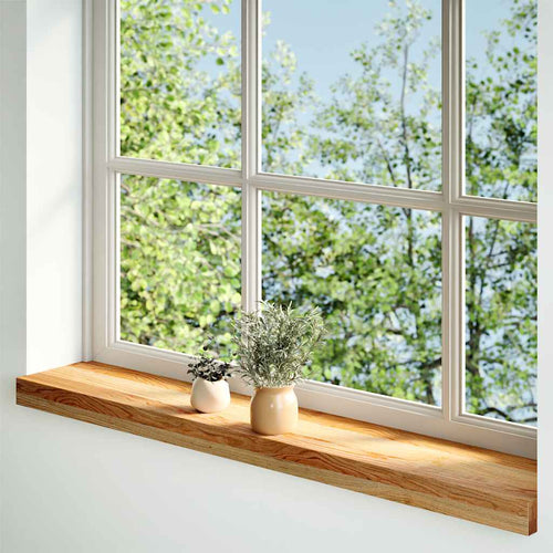 Window sills 2 pcs solid oak light brown