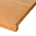 Alféizares de ventana 2 uds madera maciza roble marrón claro
