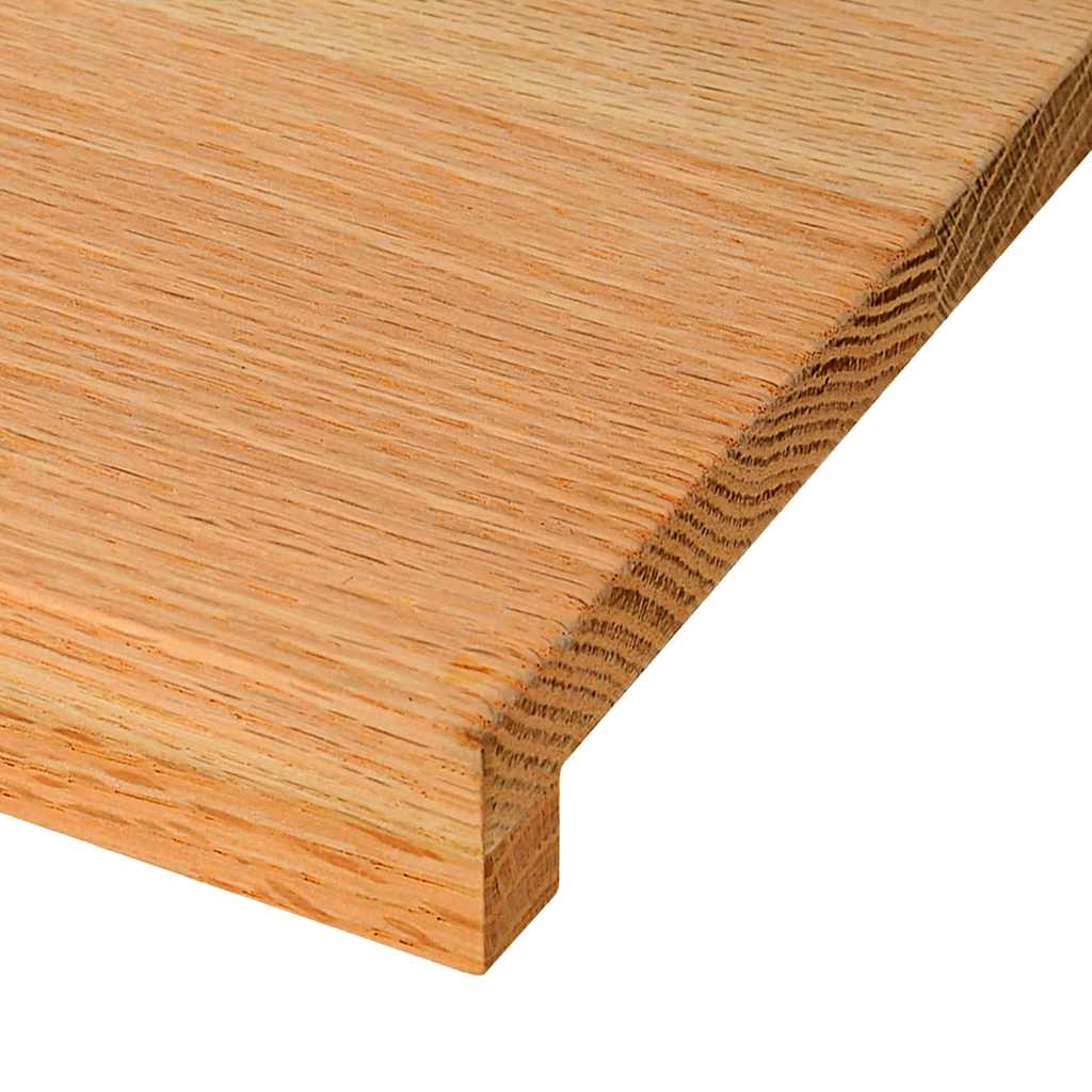 Alféizares de ventana 2 uds madera maciza roble marrón claro