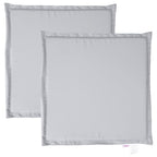 Cojines asiento de jardín cuadrados 2 uds gris claro 45x45x2 cm