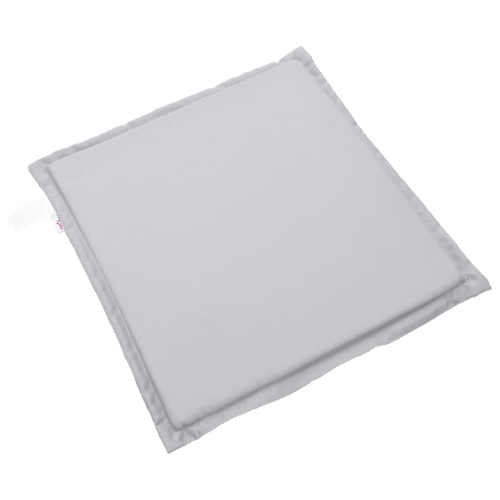 Cojines asiento de jardín cuadrados 2 uds gris claro 45x45x2 cm