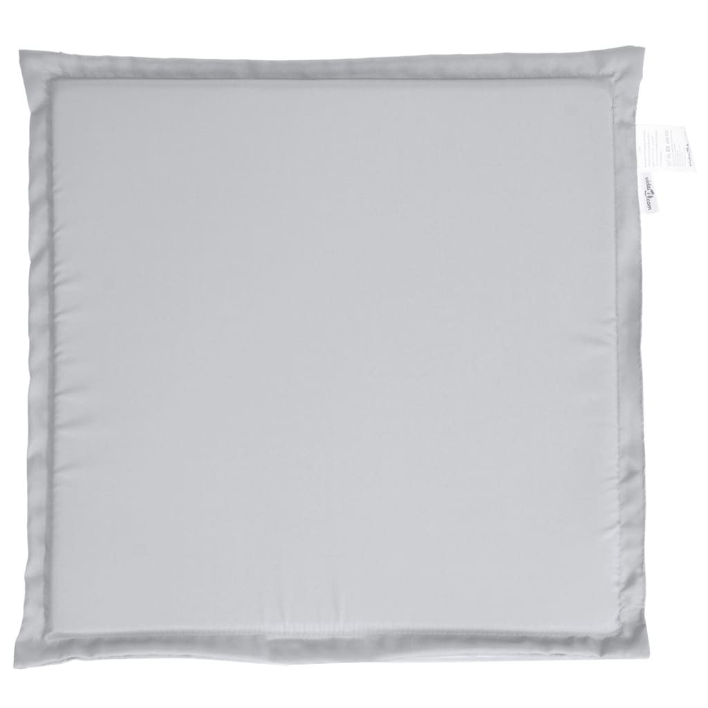 Cojines asiento de jardín cuadrados 2 uds gris claro 45x45x2 cm