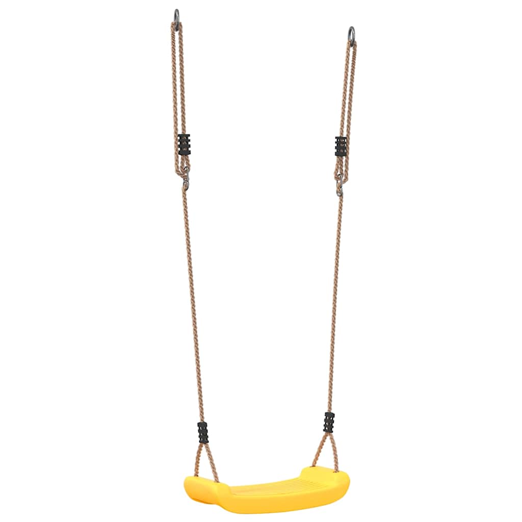 Columpio para niños individual con cuerda ajustable amarillo