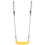 Columpio para niños individual con cuerda ajustable amarillo