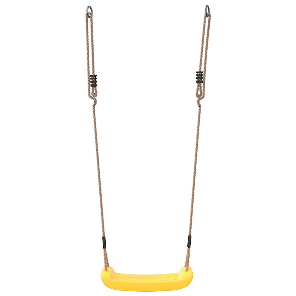 Columpio para niños individual con cuerda ajustable amarillo
