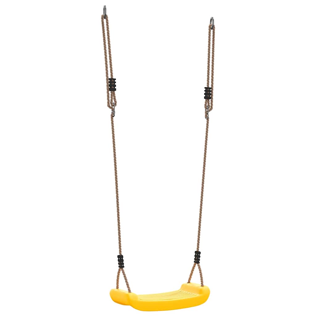 Columpio para niños individual con cuerda ajustable amarillo