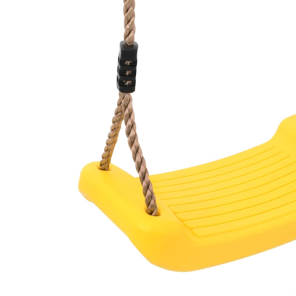 Columpio para niños individual con cuerda ajustable amarillo