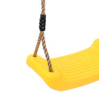 Columpio para niños individual con cuerda ajustable amarillo