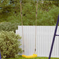 Columpio para niños individual con cuerda ajustable amarillo