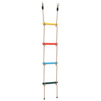 Escalera de cuerda para niños con 4 peldaños multicolor