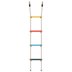 Escalera de cuerda para niños con 4 peldaños multicolor