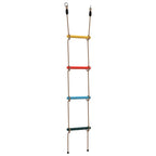 Escalera de cuerda para niños con 4 peldaños multicolor