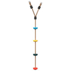 Cuerda de escalada de discos para niños 4 peldaños multicolor
