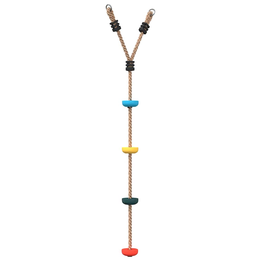 Cuerda de escalada de discos para niños 4 peldaños multicolor
