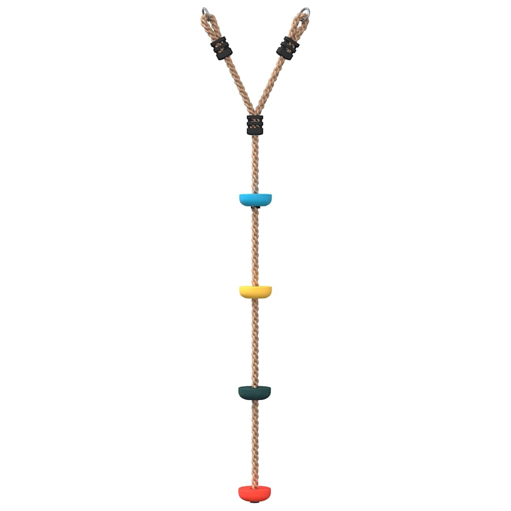 Cuerda de escalada de discos para niños 4 peldaños multicolor