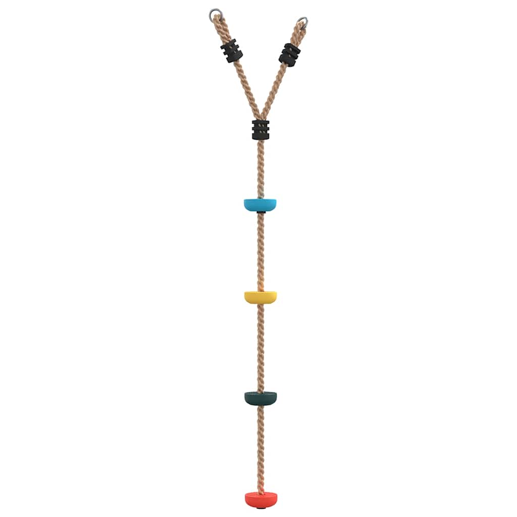 Cuerda de escalada de discos para niños 4 peldaños multicolor