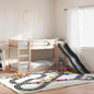 Litera con tobogán y escalera madera maciza blanco 90x190 cm