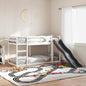 Litera con tobogán y escalera madera maciza blanco 90x190 cm