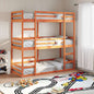 Litera triple de madera maciza de pino 75x190 cm
