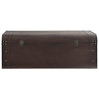 Cofre con pestillos contrachapada marrón 110x50x39,5 cm