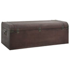 Cofre con pestillos contrachapada marrón 110x50x39,5 cm