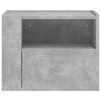 Mesilla de noche de pared gris hormigón 45x30x35 cm
