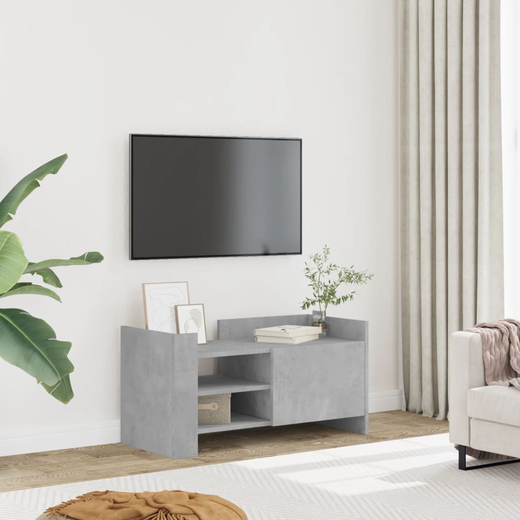 Mueble de TV madera de ingeniería negro 80x35x40 cm