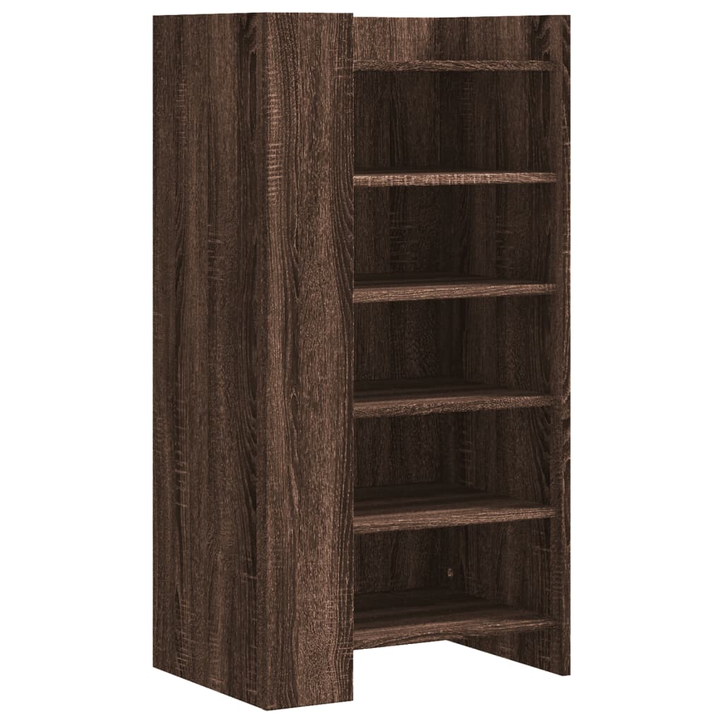 Zapatero madera de ingenería marrón roble 52x37,5x100 cm