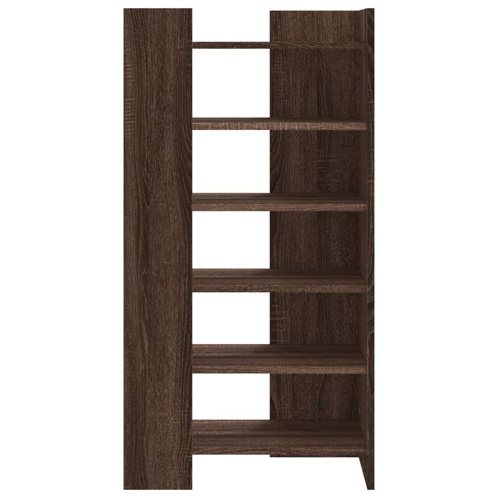 Zapatero madera de ingenería marrón roble 52x37,5x100 cm