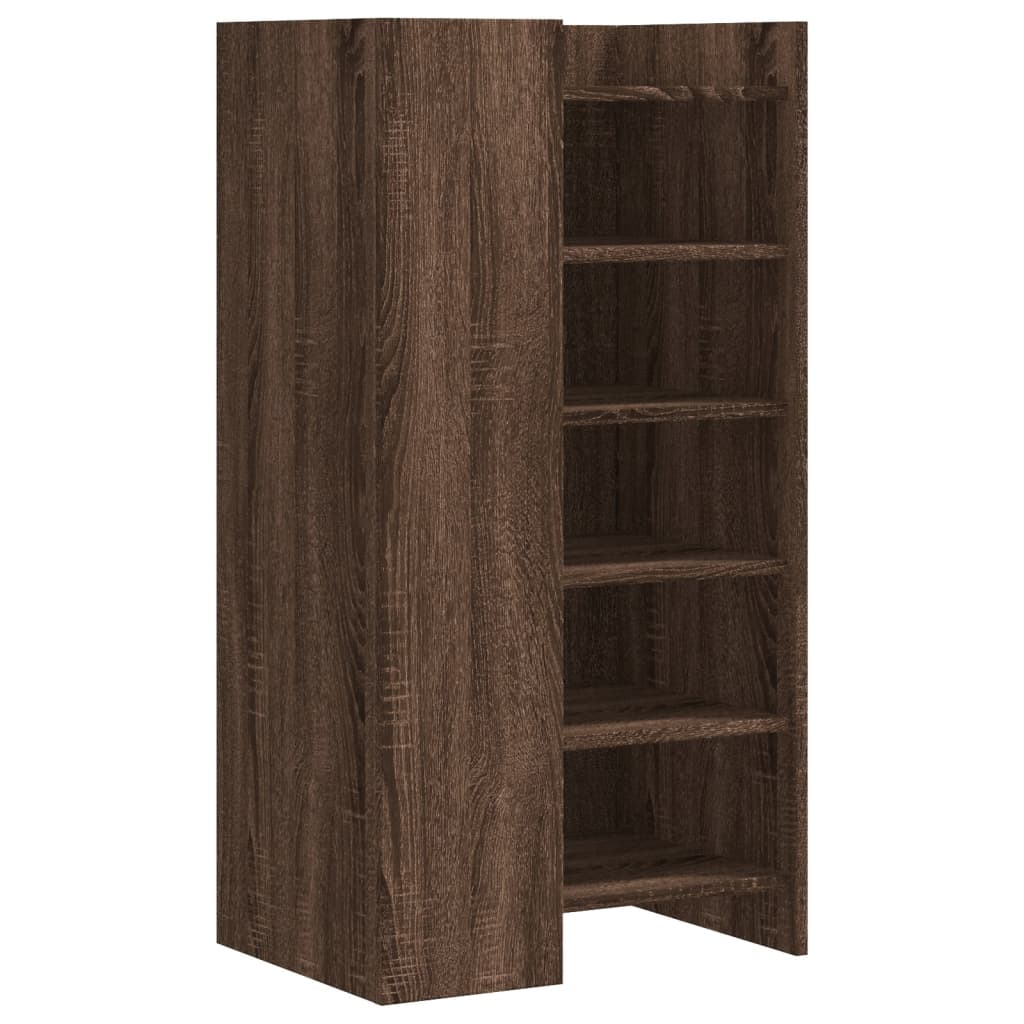 Zapatero madera de ingenería marrón roble 52x37,5x100 cm