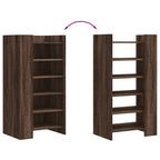 Zapatero madera de ingenería marrón roble 52x37,5x100 cm