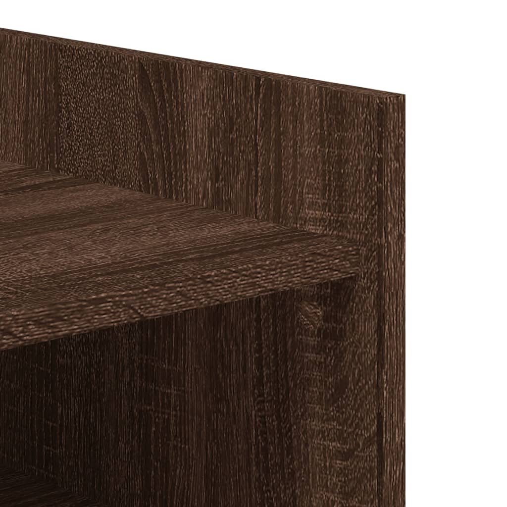 Zapatero madera de ingenería marrón roble 52x37,5x100 cm