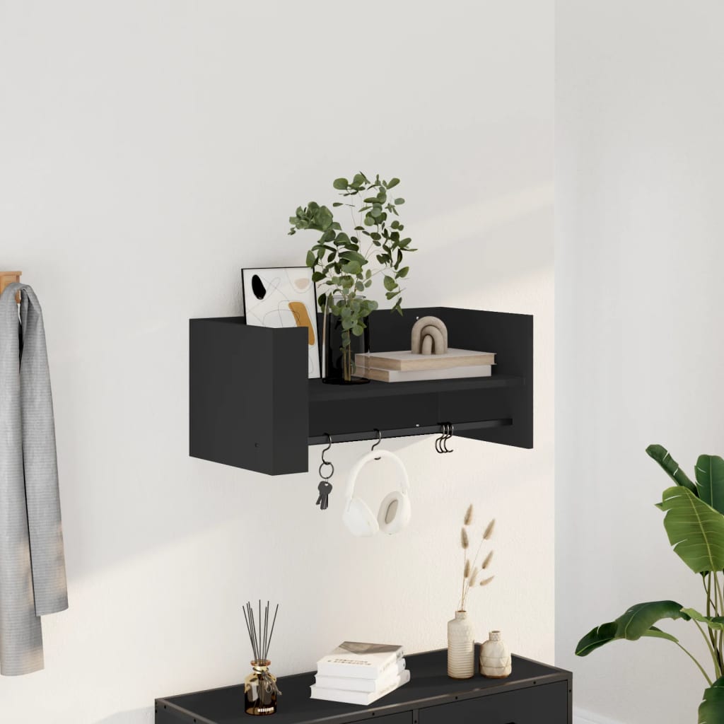 Estante de pared 2 uds madera ingeniería gris Sonoma 38x12x38cm