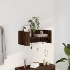 Estante de pared 2 uds madera ingeniería gris Sonoma 38x12x38cm
